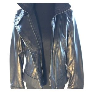 Vintage Calvin Klein Black Leather Jacket